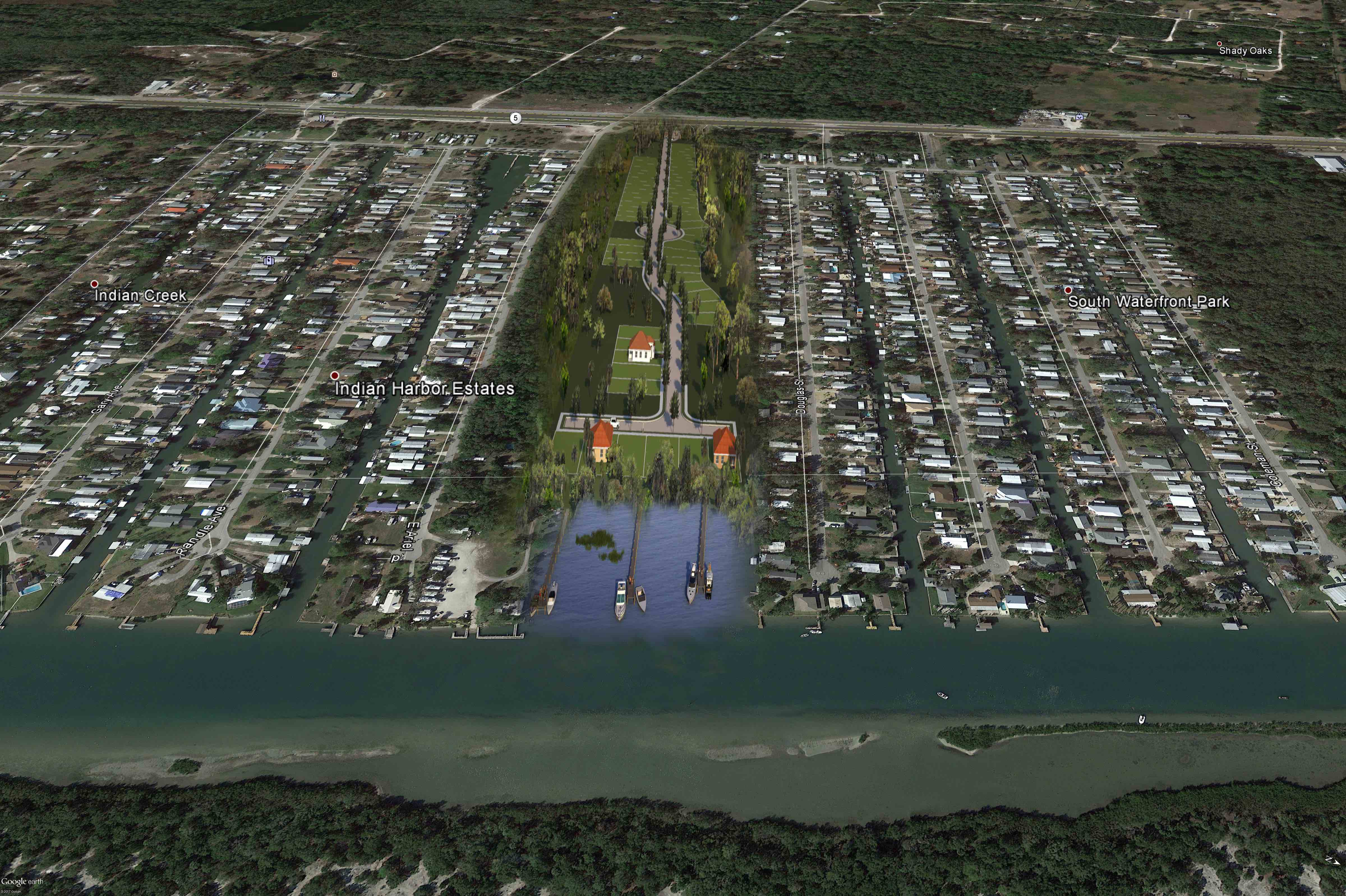 Fisherman's Cove_Google Earth Aerial_site plan overlay